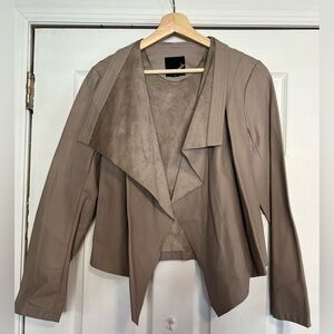 Collection B Women's Taupe Leather Jacket